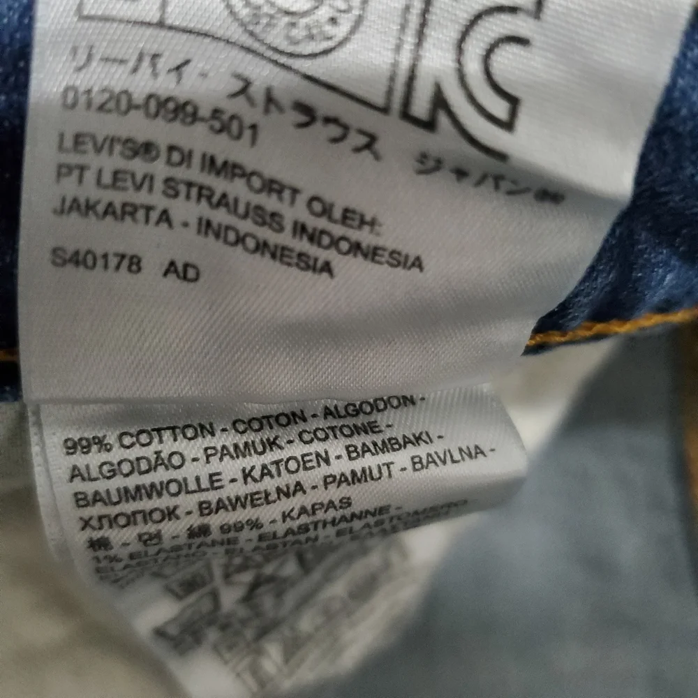 Levi's 513 Slim Straight Fit Jeans 34 Waist